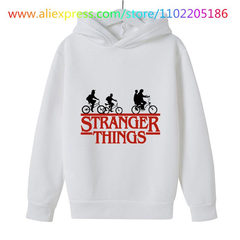 MINISO 2025 kinderkleding Club Sweatshirts 4-14 Jaar Kinderen Baby Meisjes Populair Stranger Things 5 hoodie Bedrukte Hoodies Lange Mouwen Kinder Tops 160