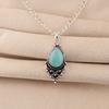 Amazonite Gemstone 925 Sterling Silver Statement Pretty Pendant 1.5" For Engagement Gift PP-70-26