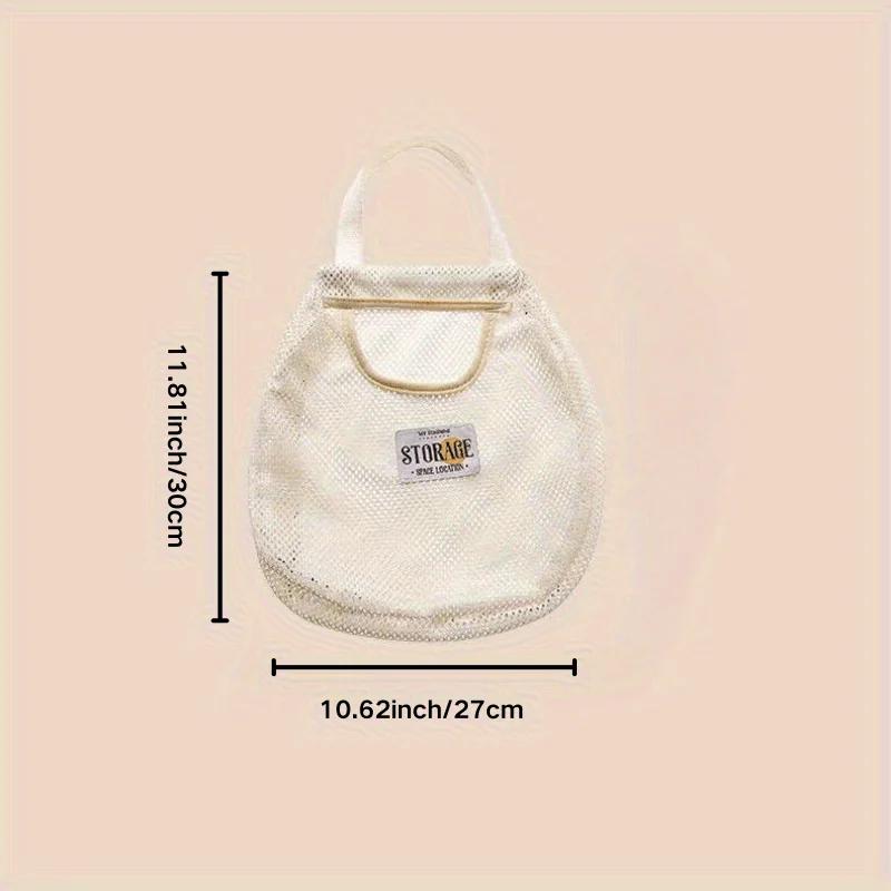 Kitchen Hanging Mesh Bag Multi-Purpose Household Fruit Vegetable Storage Net Bag for Ginger Garlic Potatoes Onion Mesh Bag
