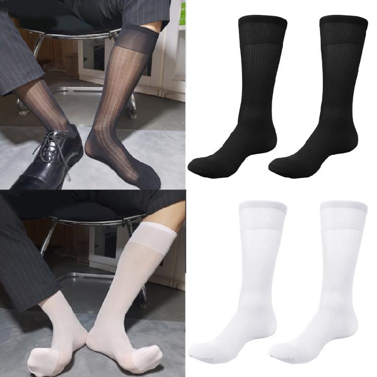 Herren Über die Wade Feine Nylon Kniehohe Anzugsocken