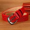 Hollow Vintage Pin Buckle Strap Genuine PU Leather Luxury Female Waist Belt  Jeans Accessories