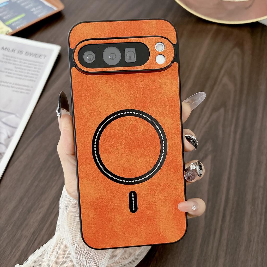 Luxury Magnetic Phone Case for Google Pixel 10 Pro XL Soft TPU Bumper PU Leather Back Cover for Pixel 9 Pro 9A 8A 7 Pro Case