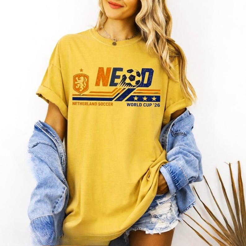 Netherlands Soccer World Cup 2026 Shirt Dutch Football Fan Tee Retro Holland Soccer Graphic T-shirt Gothic Cotton Oversized T-shirts