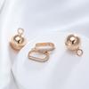 New Retro Glossy Spherical Long Earrings  Rose Gold Color Fashion Wedding Jewelry Unique Modern Metal Drop Earrings