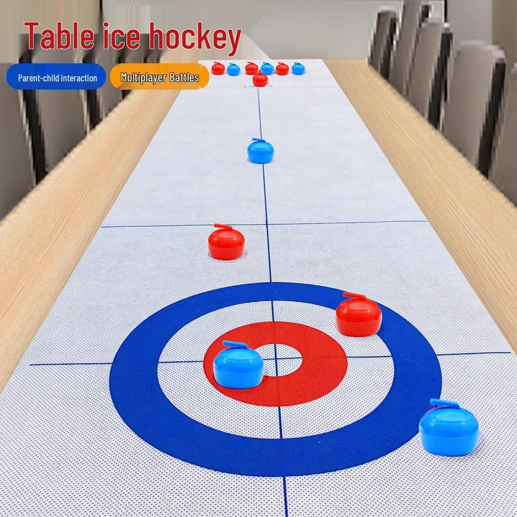 Children's Mini Tabletop Curling Game - Indoor Parent-Child Educational Toy
