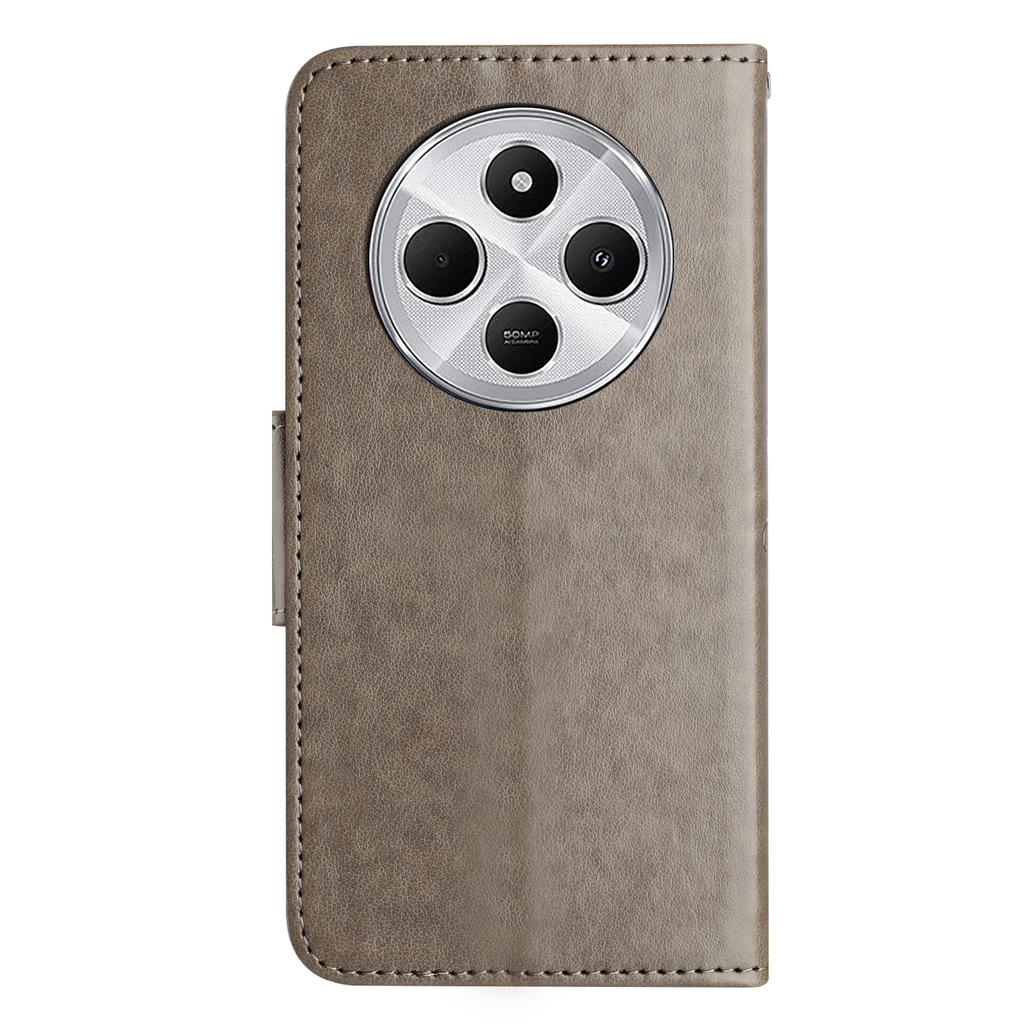 Phone Case For Xiaomi Redmi 14C 4G/14R 5G/Poco C75 4G Imprinted Mini Butterfly Leather Wallet Phone Cover