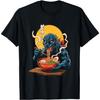 Funny Kaiju Eating Ramen Japanese Monster Lover Birthday T-Shirt