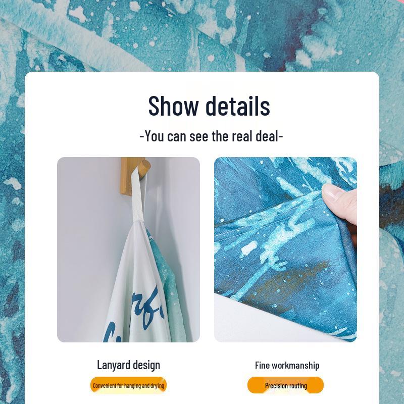 2025 Quick-Dry Hooded Swim Poncho with Zipper - Portable Bathrobe and Beach Towel