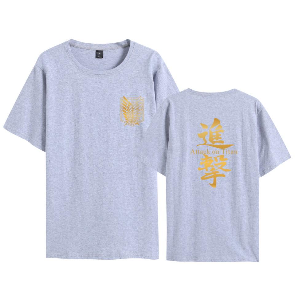 Attack on Titan Survey Corps Wings of Freedom T-Shirt - Mikasa & Eren Short Sleeve Jacket