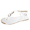 2024 The New Summer Sandals Women Fashion Casual Beach Outdoor Flip Flop Sandals Metal Decoration Ladies Flat Shoes Plus Size
