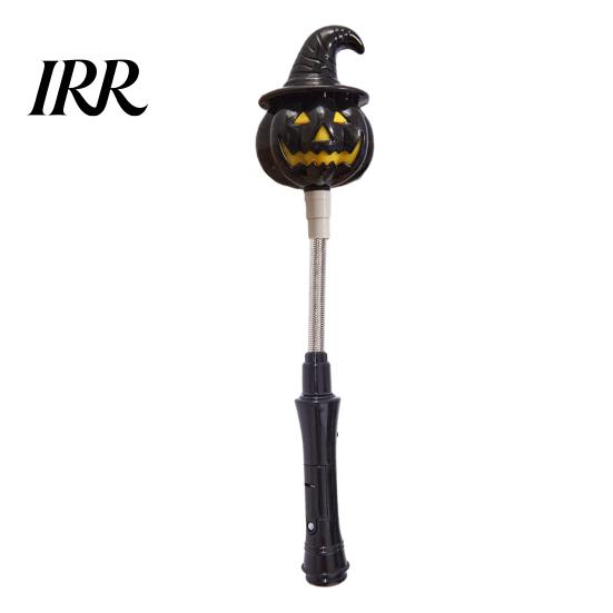 Pumpkin Lantern Glow Stick Halloween Party LED for Kids, Spooky Ghost Flashing Light Lighted Up Rod with Spring Holiday Favors Decoration