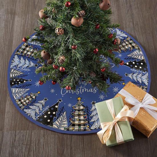 Yousheng Christmas Tree Skirt Soldier Xmas Tree Pattern Decorative Tree Cover Cozy Tree Skirt Christmas Festival Accessory