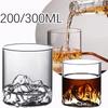1/2/4pcs Japanese Mountain Whiskey Glass,200/300ML Transparent Beer Water Cup for Bar Party,Multipurpose Coffee Cup Glassware