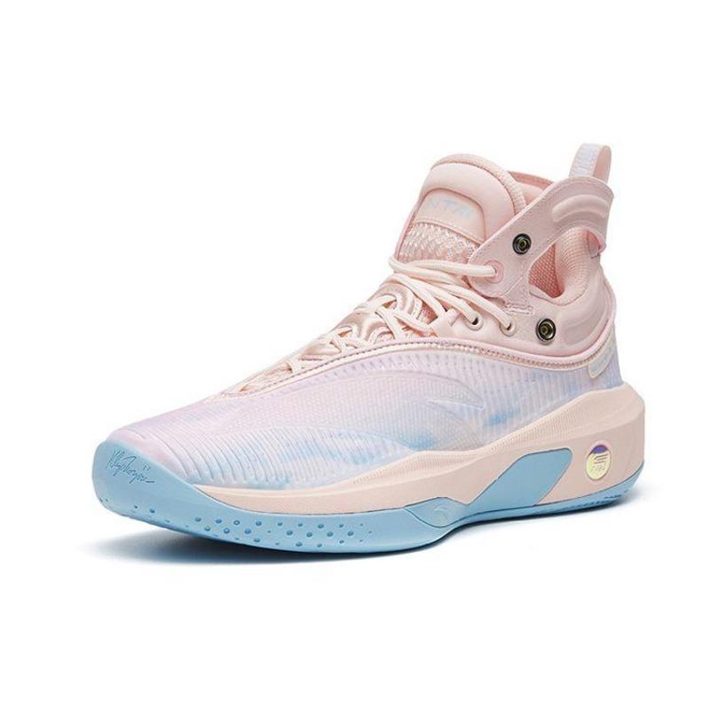 Anta Men's KT8 Klay Thompson 8 Nitroedge LA High-Top Basketball Shoes Pink Blue 112241101-6