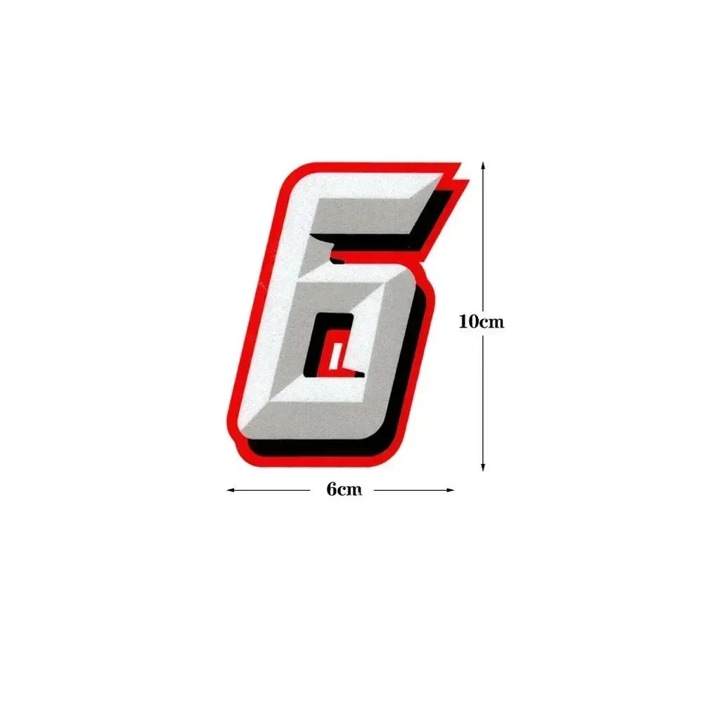 1pc Universal Number 0-9 Vinyl Decals Motorcycle Helmet Racing Sticker Motorcycle Decorative Decal Motorbike Styling Accessories