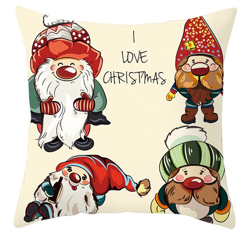 Faceless Santa Pillowcase Christmas Decoration Home  Gift Noel Navidad Happy New Year 2022 Cushion Cover