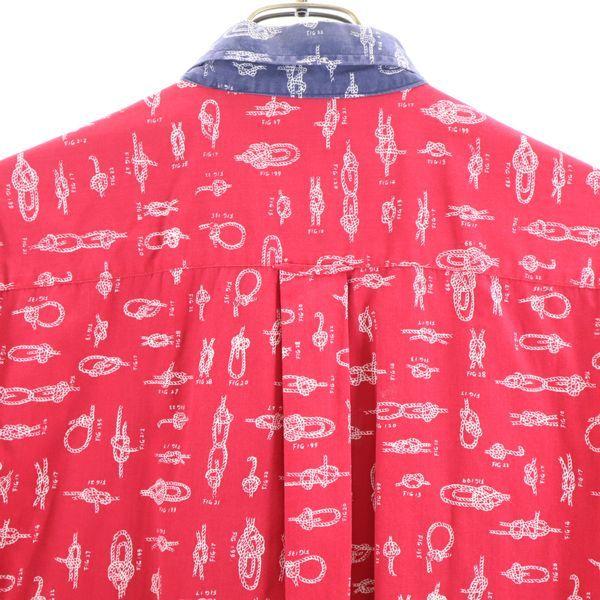 NAUTICA 90s Crazy pattern Short sleeve Button down shirt L Men's Used