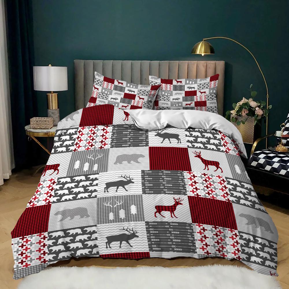 Merry Christmas Bedding Set Duvet Cover Set 3D Bedding Set Digital Printing Queen Size Bedding Set Fashion Design Christmas Gift
