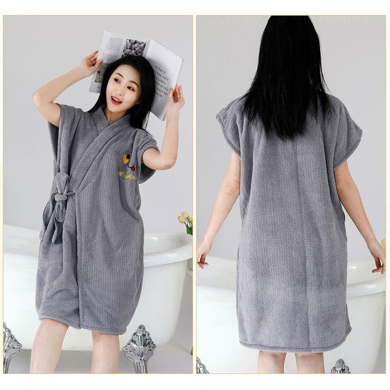 Womens Bath Towels Wearable Fast Drying Bathing Beach Spa Bathrobes Wash Clothing, Shower Bath