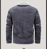 Men's Plus Size Fleece-Lined Corduroy Cotton Jacket - Casual and Loose Fit