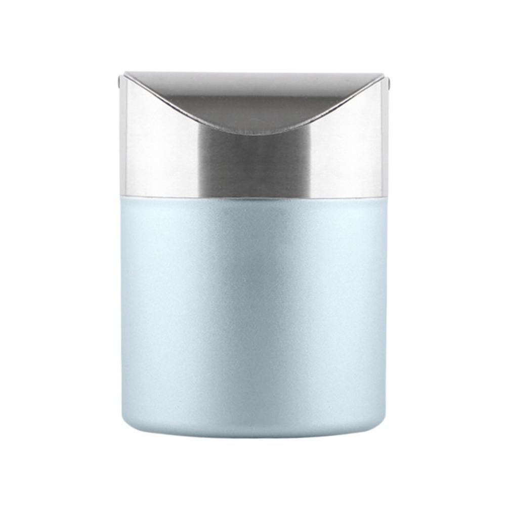 Rust-proof Desktop Trash Can Dust-proof Desktop Dumpster Mini Flip Trash Can  Bathroom