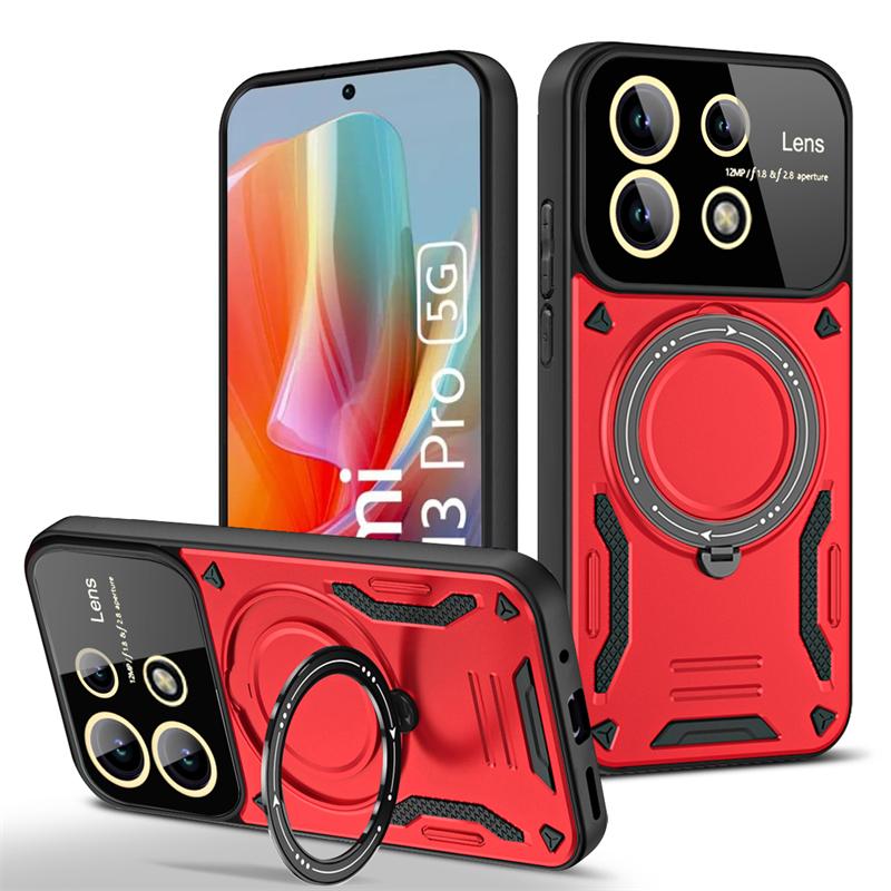 For Xiaomi Redmi Note 13 Pro 5G Case Shockproof Armor Phoen Case For Redmi Note 13 Pro + Plus Magnetic Ring Holder Back Cover