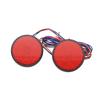 1 Pair Of Led Brake Stop Warning Reflector  Light Round Rear Tail Lamp Turn Signal Light For Car