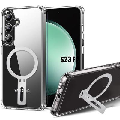 Protective Case - BOOLING - for Samsung Galaxy S23 FE - Transparent Silicone - Magnetic Support - Shockproof