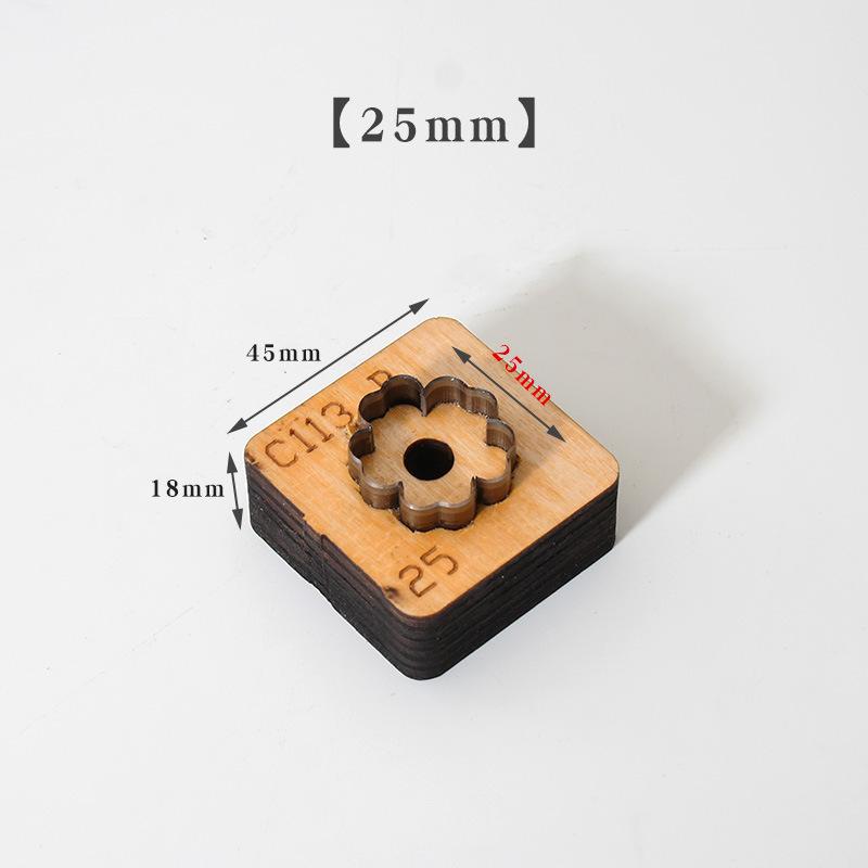 

1PC 5-Petal Flower Leather Cutting Die, Semi-Round Blade Press Knife for DIY Leathercraft Floral Shapes