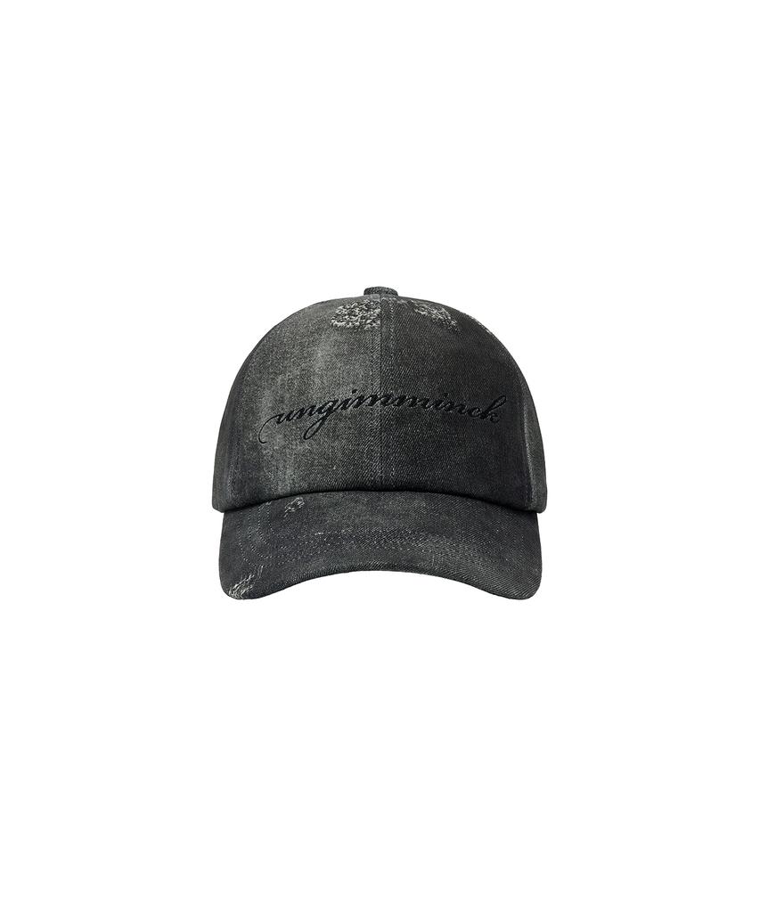 UNGIMMICK Distressed Print Metis Suede Cap (Gray / Lambskin)
