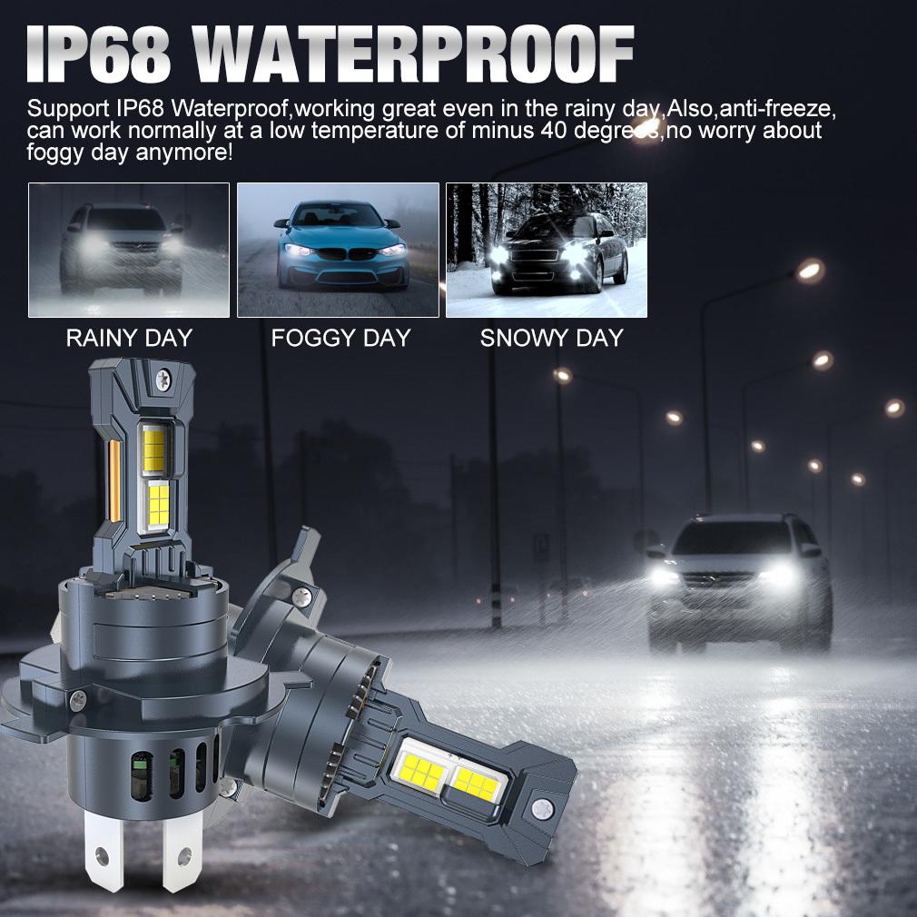 2 Adet 32000LM H4 LED Far Ampulü Mini Turbo H7 H11 LED H8 9005 HB3 9006 HB4 70W Araba Sis Lambası Yüksek/Düşük Işın Far Otomatik Tak-Çalıştır Lamba 6500K Beyaz