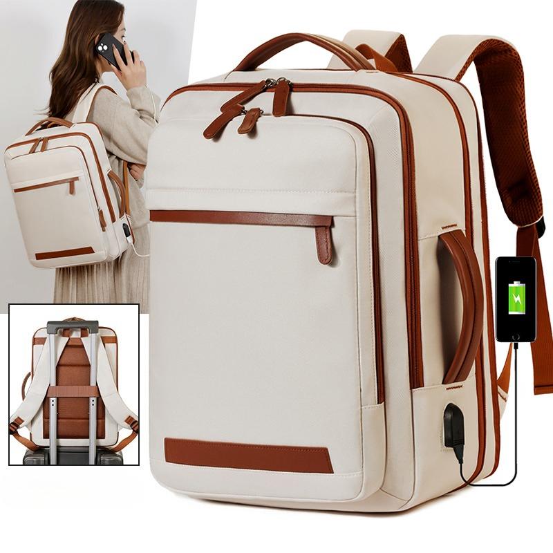 Women's Large Capacity Travel Backpack Business Laptop Bag with USB Charging Port School Backpack for Teacher Laptop Compartment
