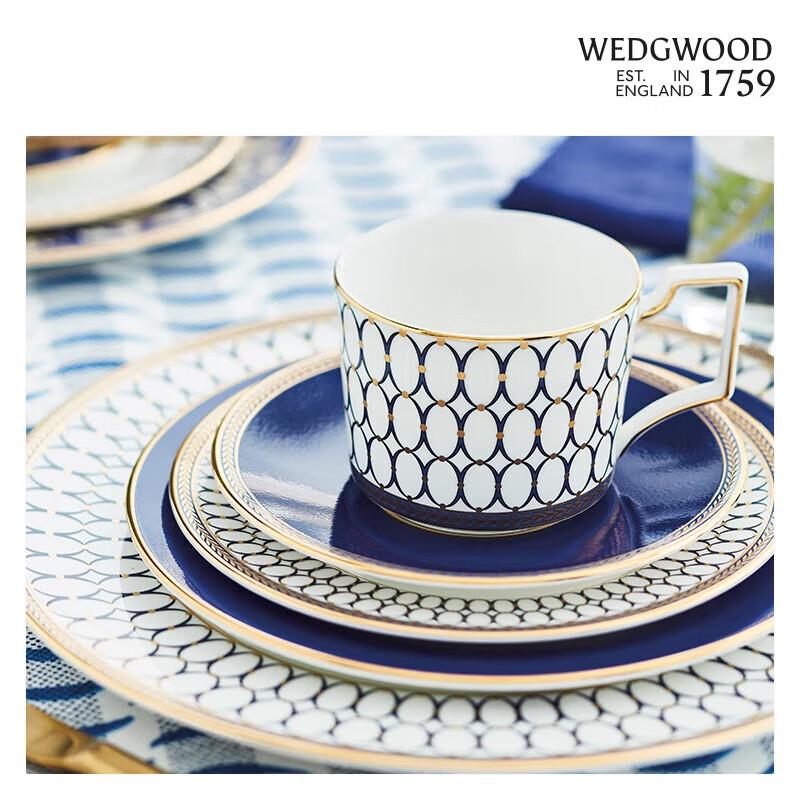 Wedgwood Gold Dust Midnight Blue Coffee Cup & Saucer Set