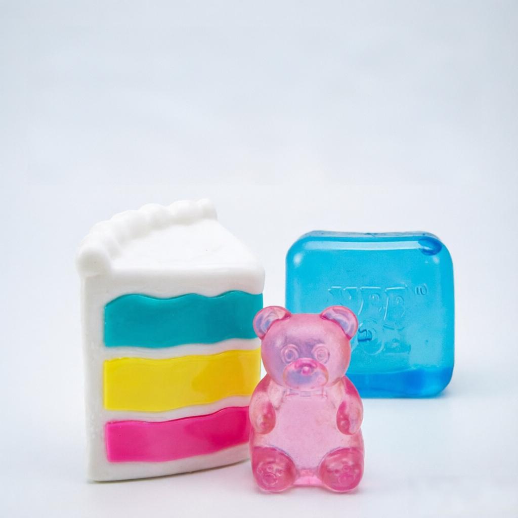 Favorite Toy 2026 Nee Doh Squish Toy Peace O' Cake Nice Cube Gummy Bear Soft Squishy Stress Relief Fidget Toys For Kids Adults Adhd
