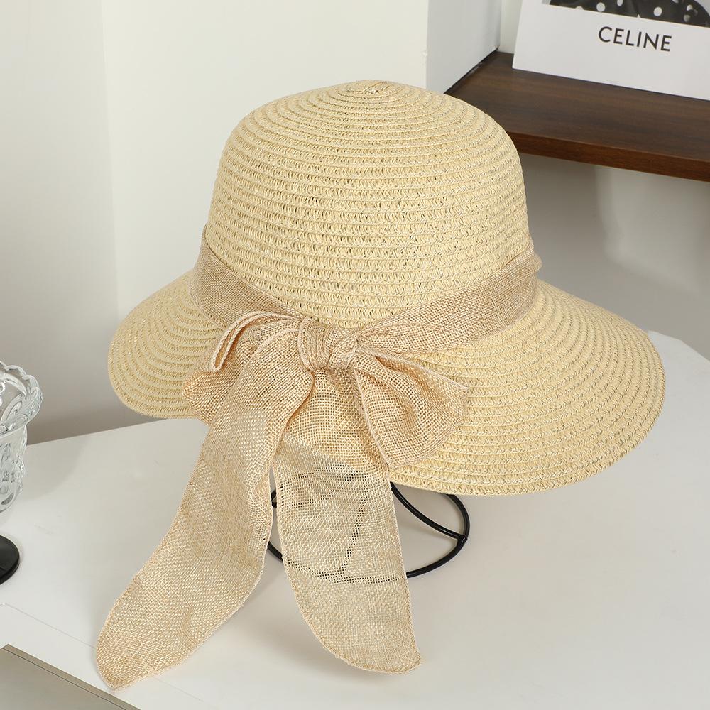 Dames Stro Zonnehoed met Brede Rand - Opvouwbare Strand- & Vakantiehoed