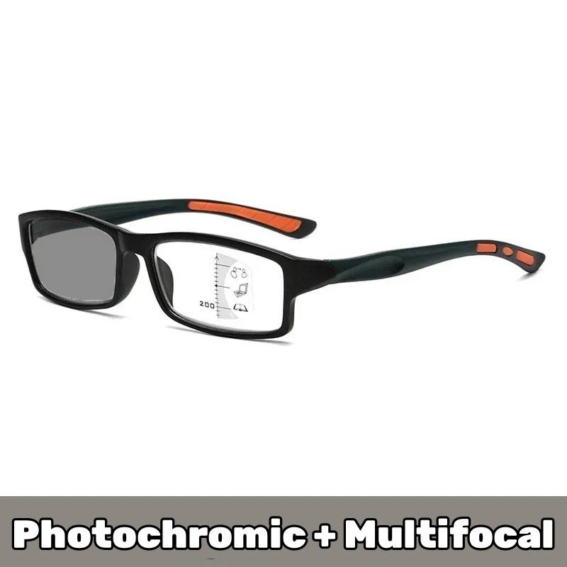 Men Women Pochromic Multifocal Reading Glasses new Trendy Square Progressive Glasses Ultralight Sports Presbyopia Eyeglasses