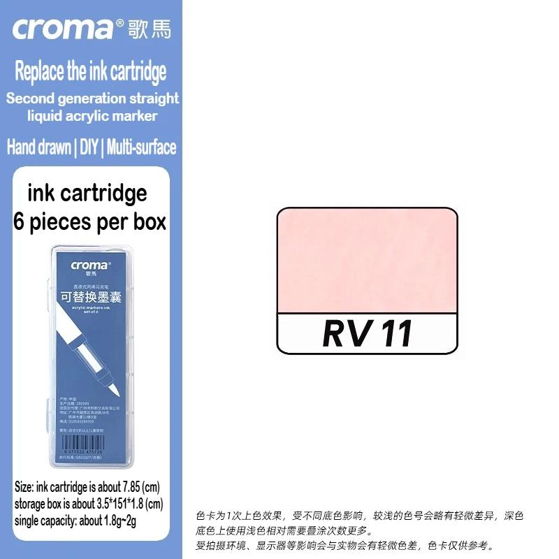Croma 160/24 Color Replaceable Ink Refill Liquid Soft Tip Acrylic Marker Non Toxic Waterproof School Office Supplies Stationery