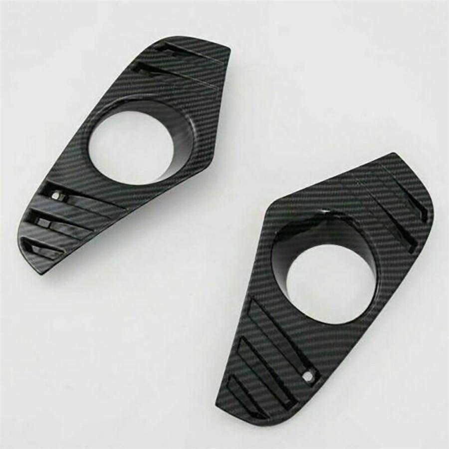 2*Carbon Fiber Color ABS Front Fog Light Lamp Cover Trim Fit For Toyota Rav4 2019-2021