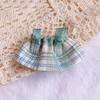 Grid Doll Clothes Dress JK Skirt Plush Toys Clothes Trim 10cm Cotton Doll Clothes  Kids Girls Toys