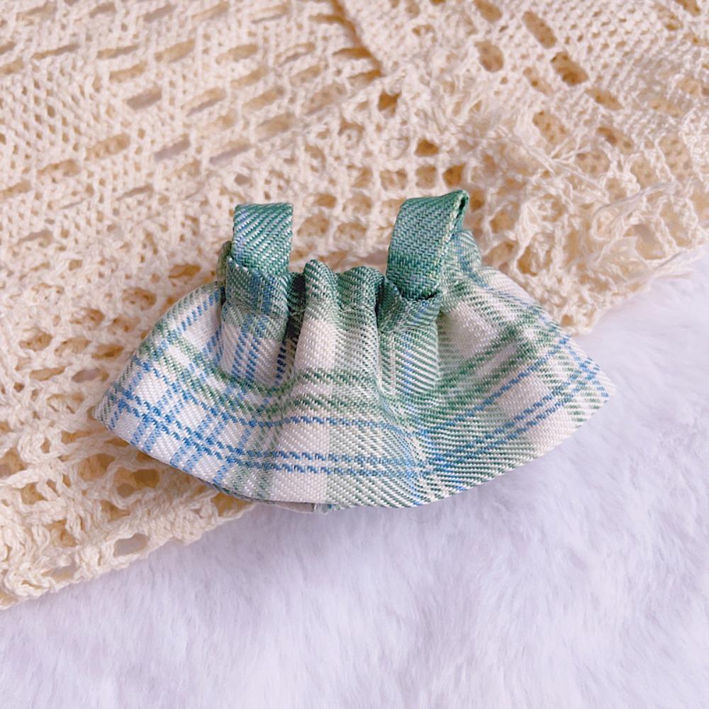 Grid Doll Clothes Dress JK Skirt Plush Toys Clothes Trim 10cm Cotton Doll Clothes  Kids Girls Toys