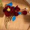 Flower Chinese Style Hair Stick Tassel Hanfu Hairpin Flower Hair Comb  Cheongsam Accessories