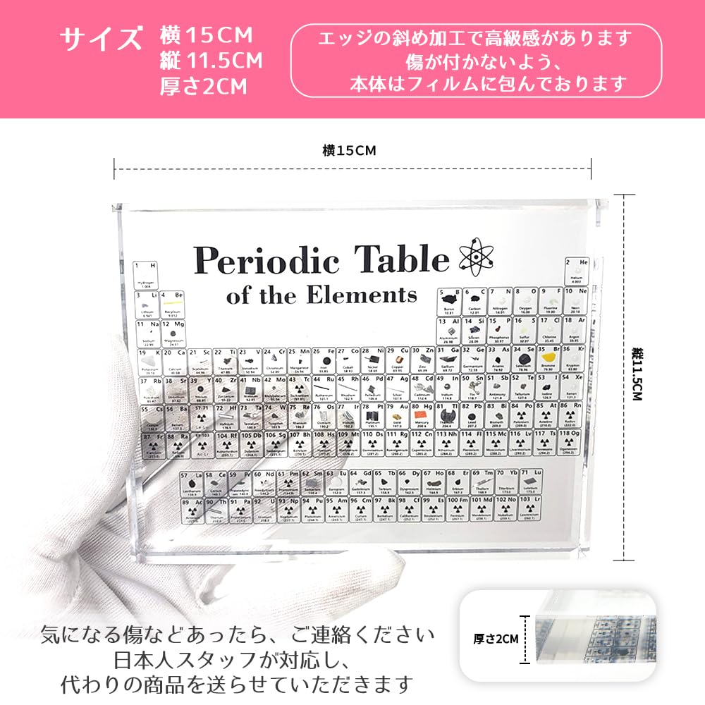 Element Symbol Periodic Table Real Specimen Acrylic Mounting Version MGPOP