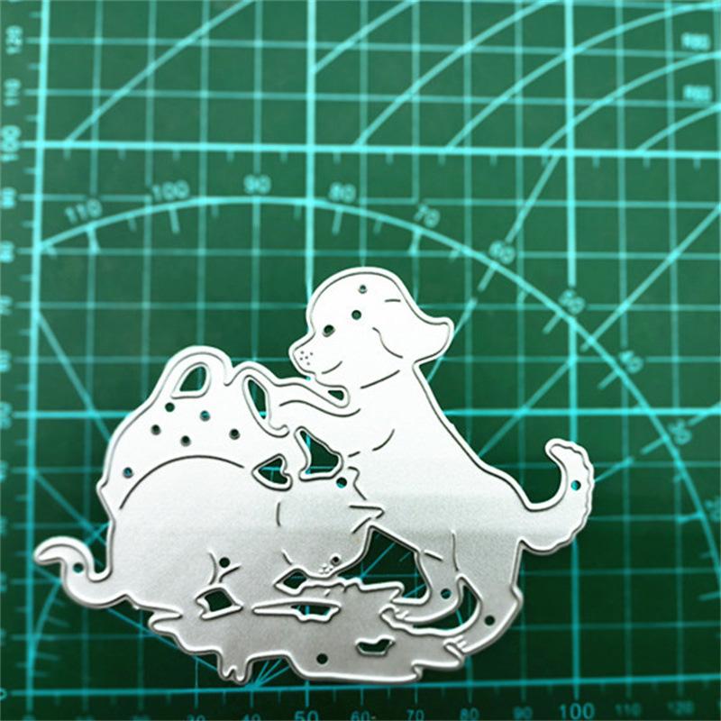 Metall-Stanzschablonen für Scrapbooking, störende Welpen- und Katzenkunst, zum Selbermachen, für Alben, Papierkarten, Dekoration