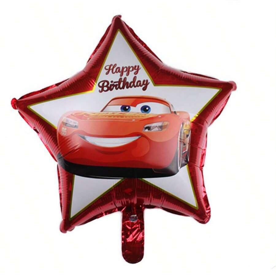 McQueen Cross-Border Red & Blue Cartoon Car Aluminum Foil Balloon for Birthday Theme
