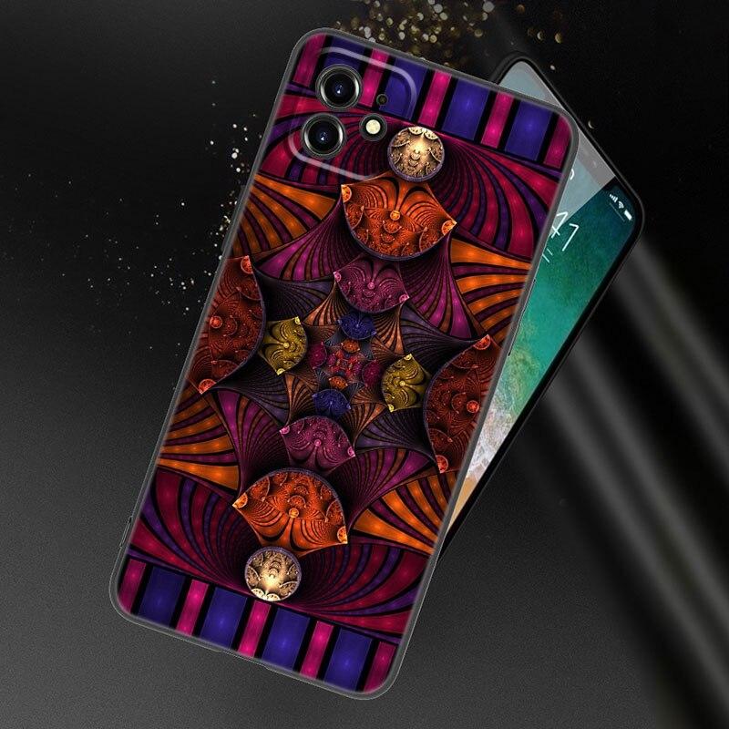 

Чехол для телефона Psychedelic Trippy Art для Apple iPhone 13 12 Mini 11 Pro XS Max XR X 8 7 6S 6 Plus SE 2022 2020 5S 5 черный чехол iPhone 11 Pro Max