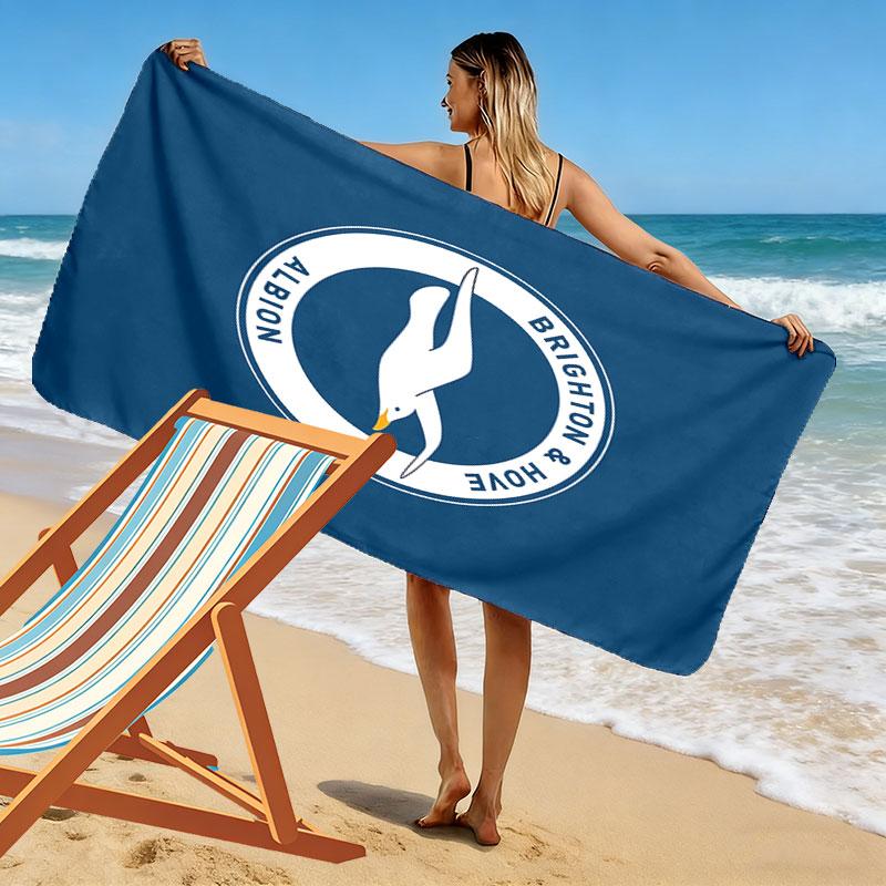 Brighton Print Beach Towel, Large Soft Quick Dry Towel for Beach Camping Swimming