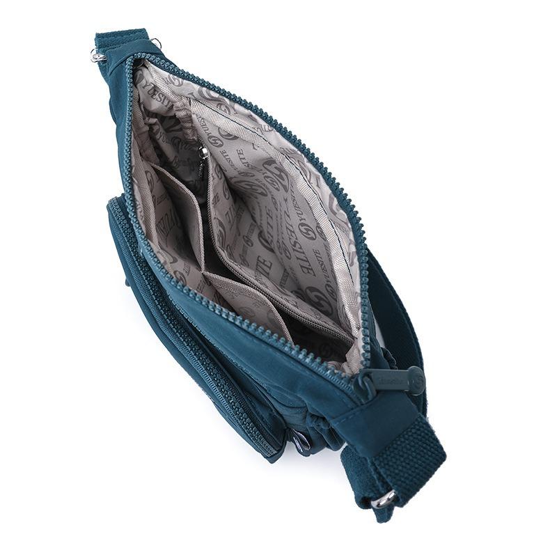 Chinese Women's Bag New Solid Color Lightweight Nylon Bag Small Square Bag Middle-aged Niche Single Shoulder Oblique Span Bag Women