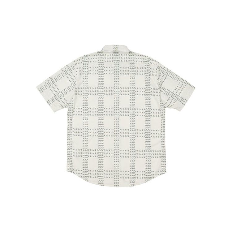 Palace Multi Logo Print Short Sleeve Shirt Unisex Tops White P21SHT012