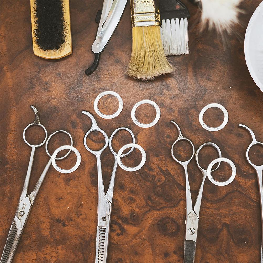 10Pcs Scissors Silicone Ring Finger Protector Inserts for Hair Shears Grooming Tools Ergonomic Grip Reducing Fatigue Barber