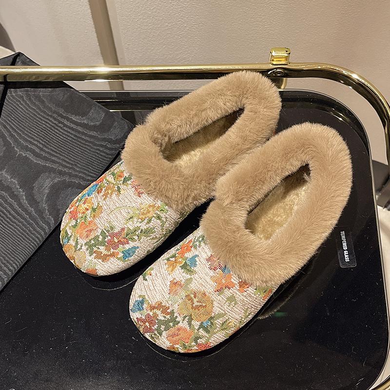 

Женские туфли на плоской подошве с принтом, теплые спортивные туфли на меху 2025 года, зимний тренд, новые короткие плюшевые кроссовки для ходьбы, неглубокие туфли Zapatillas Mujer 40 хаки